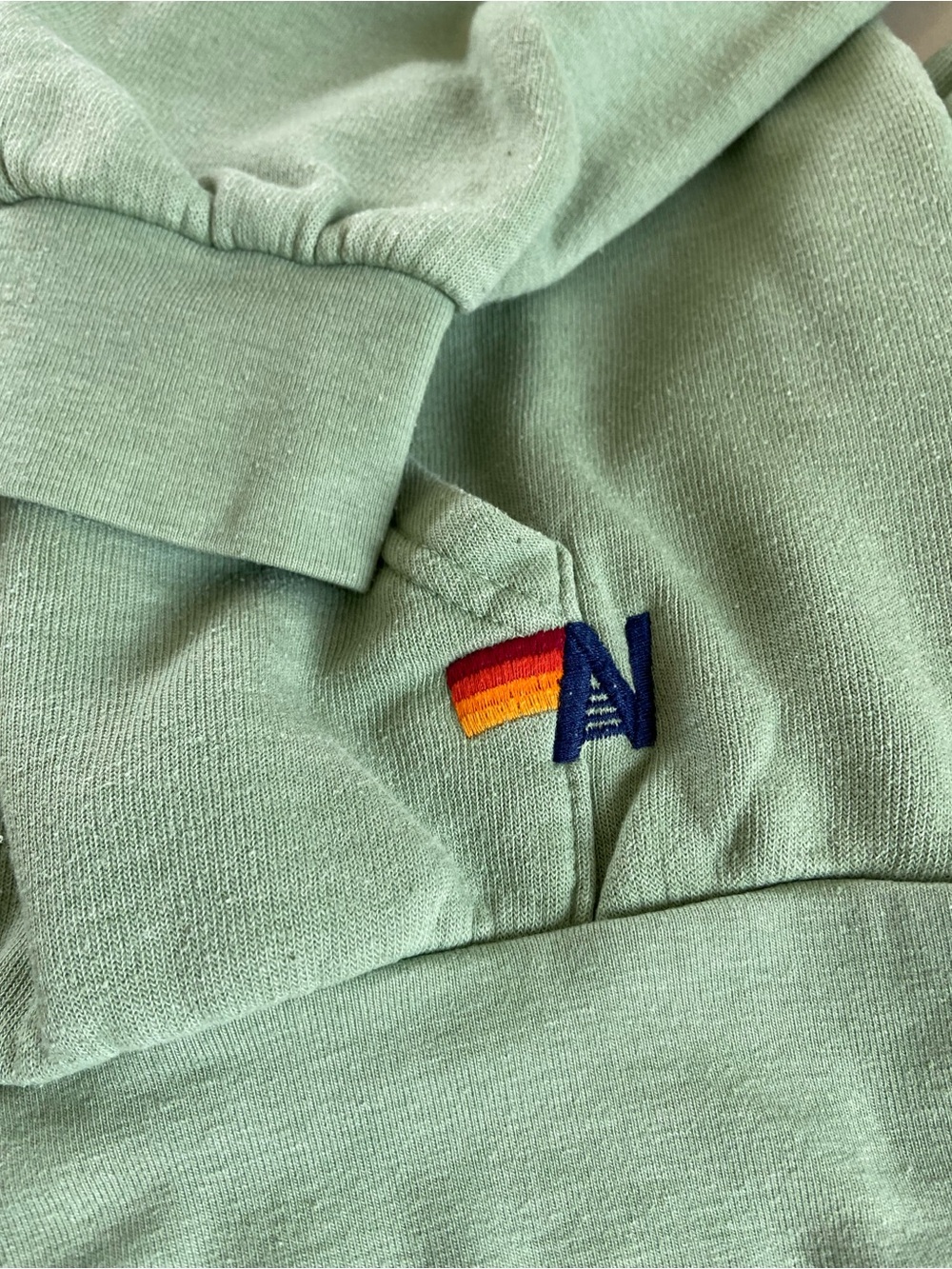 AVIATOR NATION SET Hoodie (Small) + Logo Sweats (XS) in Sage Green 🌈 - Picture 3 of 17